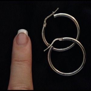 Sterling silver hoop earrings