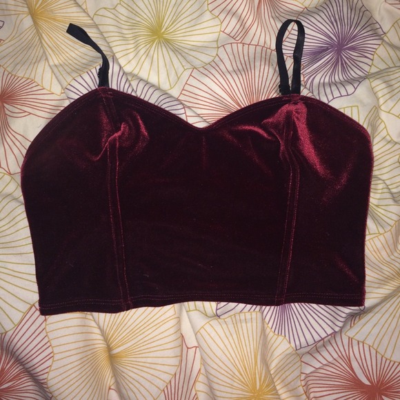 AA bustier velvet top new size S