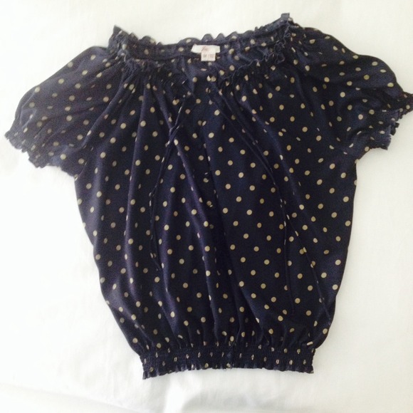 Joie Polka Dot Print Crop Top