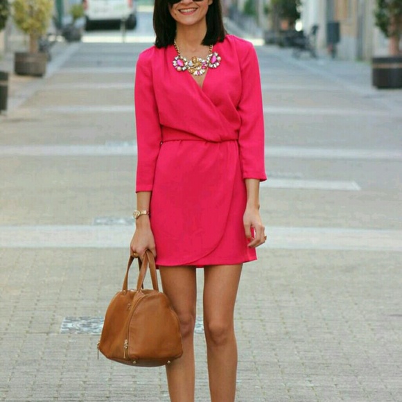 Bright pink dress