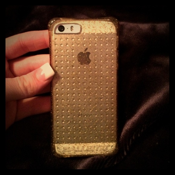 Gold sparkle iPhone 5 case