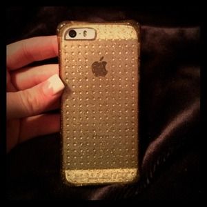 Gold sparkle iPhone 5 case