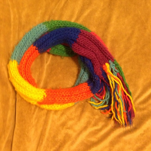 Colorful knit  scarf