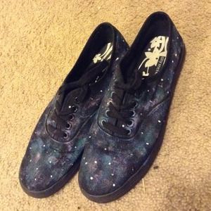 Galaxy Print Hand Painted Shoes