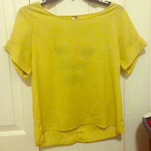 Lime green cut out top