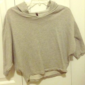 Grey crop hoodie
