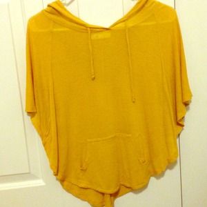 Mustard yellow hooded crop