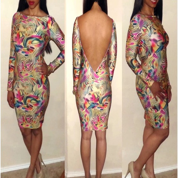Gold bodycon dress