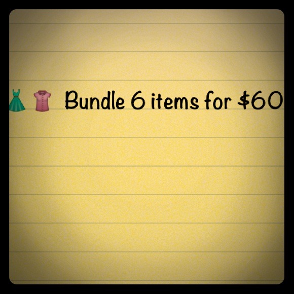 I will Bundle 6 items for $60