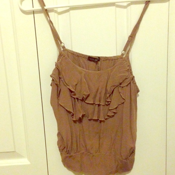 Taupe crop tank