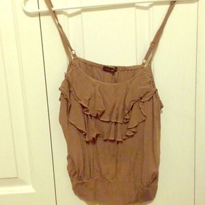 Taupe crop tank