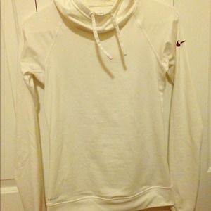 White nike cowel neck pullover