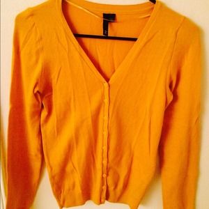Dark mustard color cardigan