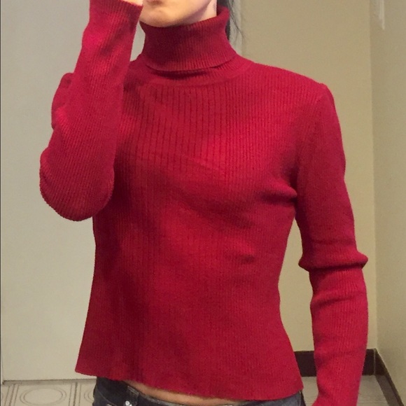 Chesley Sweaters - Burgundy Turtleneck Sweater
