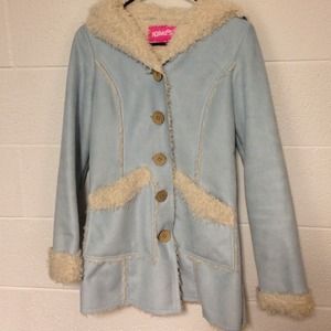 Nikki's Super Soft Blue Fuzzy Coat