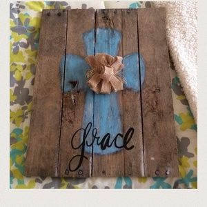 Handmade cross decor!
