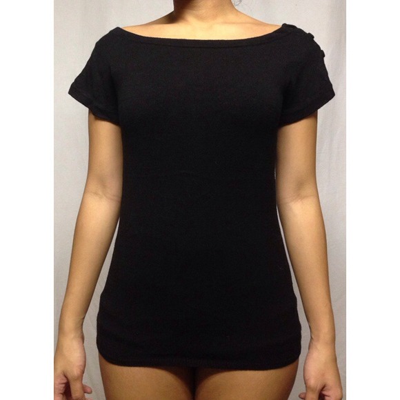M | Tulle Urban Outfitters Black Knit Sweater Top