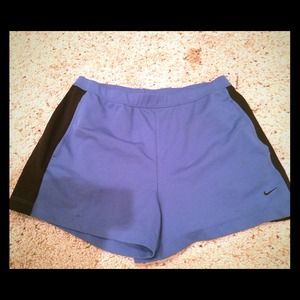 Blue & black nike shorts