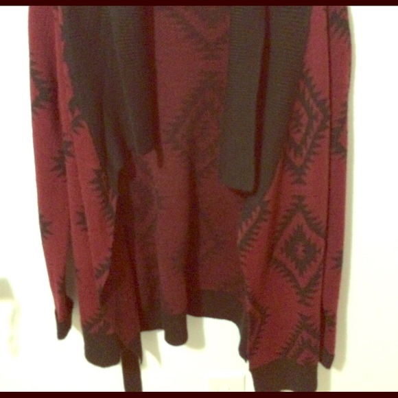 Heavy red patterned sweater! 😜