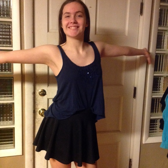 Aeropostale navy sequin tank top NWOT