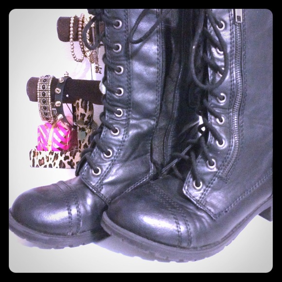 Black combat boots!