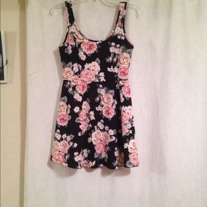 Flower print skater dress