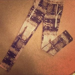 Snake skin leggings