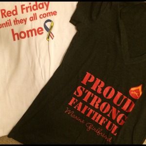 Bundle of two USMC "girlfriend shirts"