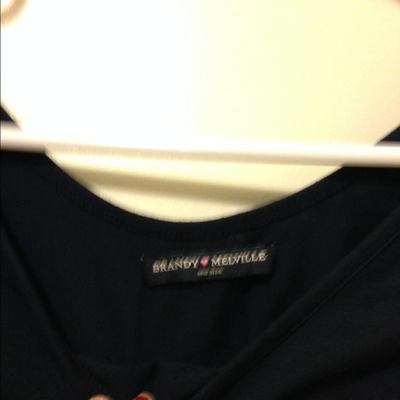 Brandy Melville Navy Blue Crop Top - Picture 2 of 2