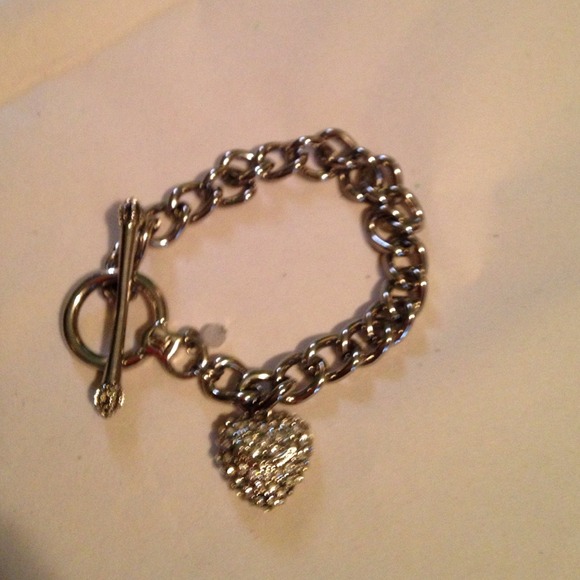 Juicy couture pave heart bracelet & heart earrings