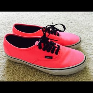 Fluorescent pink vans