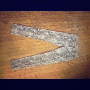 Silver Snake skin jeans from bullhead
