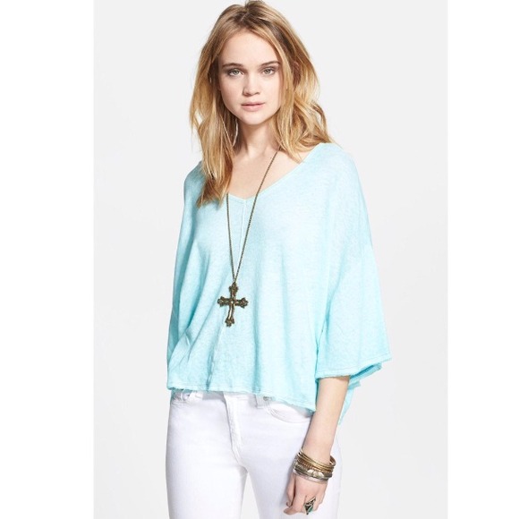 💜bundled Free People Kim's tee blue top - Picture 2 of 3