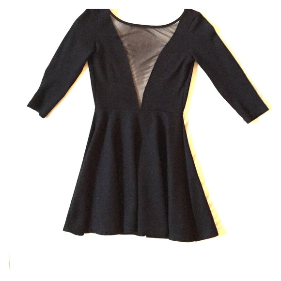 American Apparel Ponte Gloria-V Skater Dress - Picture 1 of 4