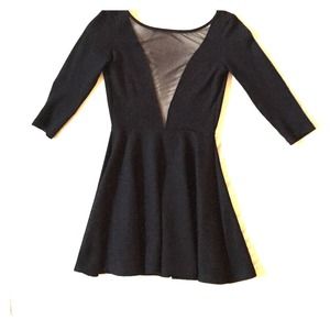 American Apparel Ponte Gloria-V Skater Dress