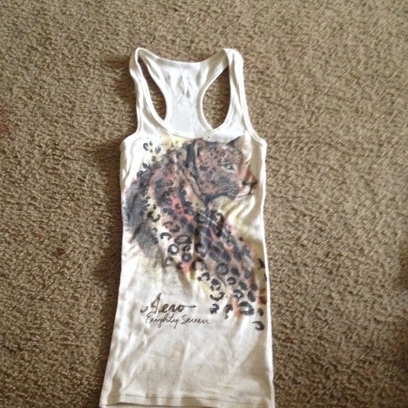 Aeropostale Cheetah stretch tank top
