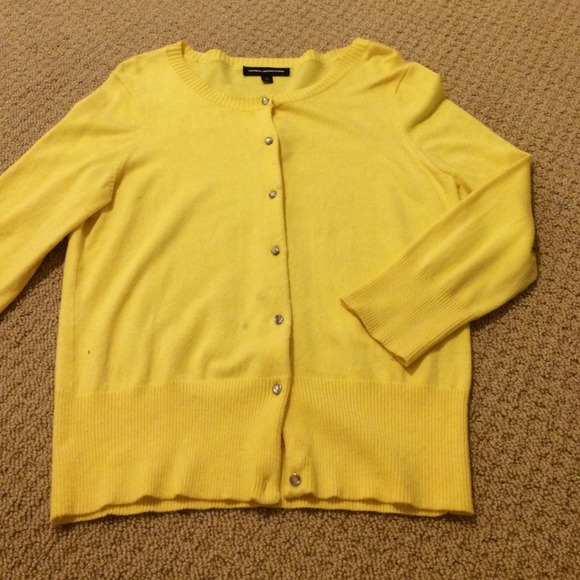Express lemon yellow cardigan top