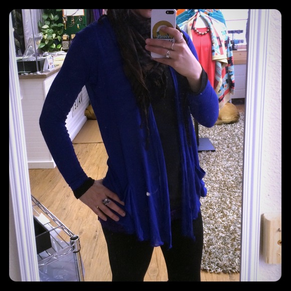 Royal blue cardigan~ soft~