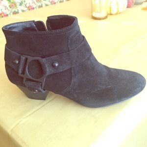 BCBG Black Ankle Booties Boots