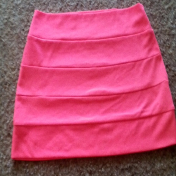 Hot pink mini skirt