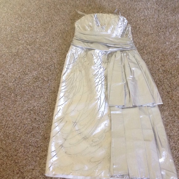 Silver and White Formal Gown. REDUCED!!