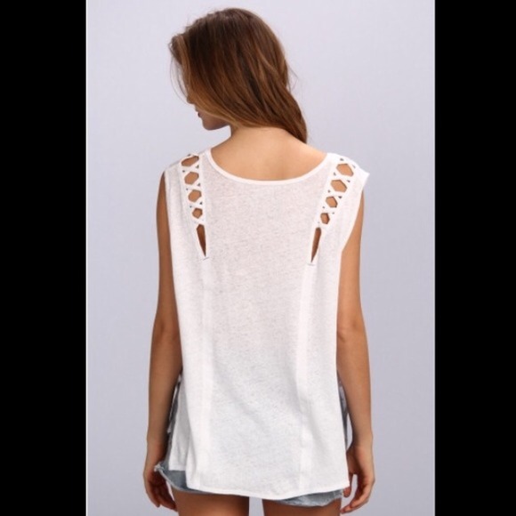 💜bundled Free People boxy strappy white tank - Picture 4 of 4