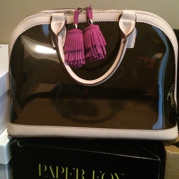 Clear Pink Tassel Bag