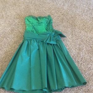 Brilliant Green Sequined Ballgown - REDUCED AGAIN!