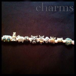 20 Various Pandora Style Charms Beads Spacers