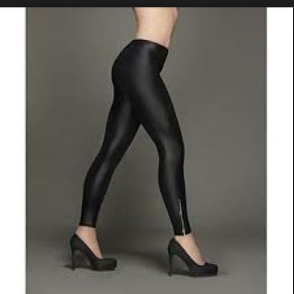Kardashian Kollection Other - Faux leather leggings with ankle zipper