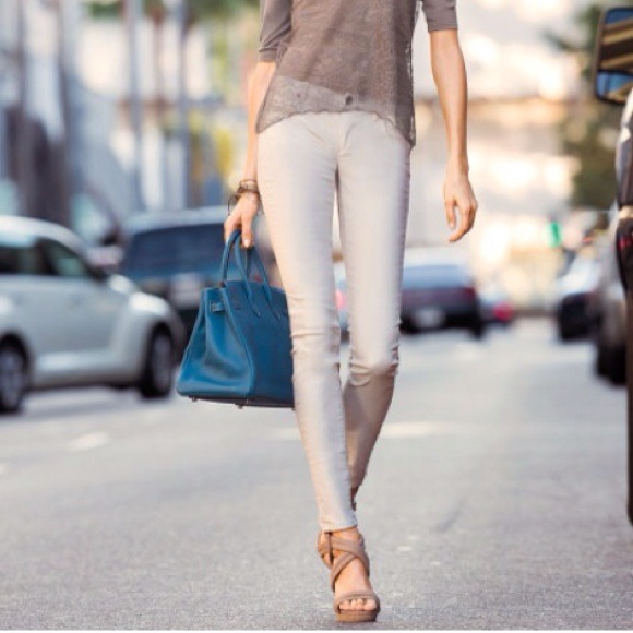 Victoria secret siren metallic jeans nude