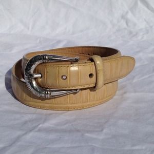 Brighton Tan Leather Alligator Pattern Belt