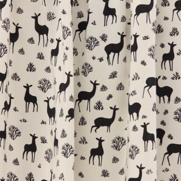 Anna Sui Anthropologie Silk Deer Print Dress - Picture 2 of 3