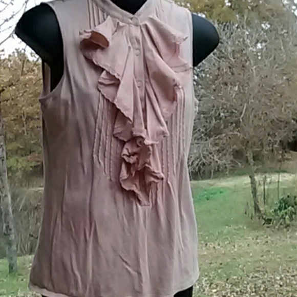 Pink Ruffle-front Top - Picture 2 of 2